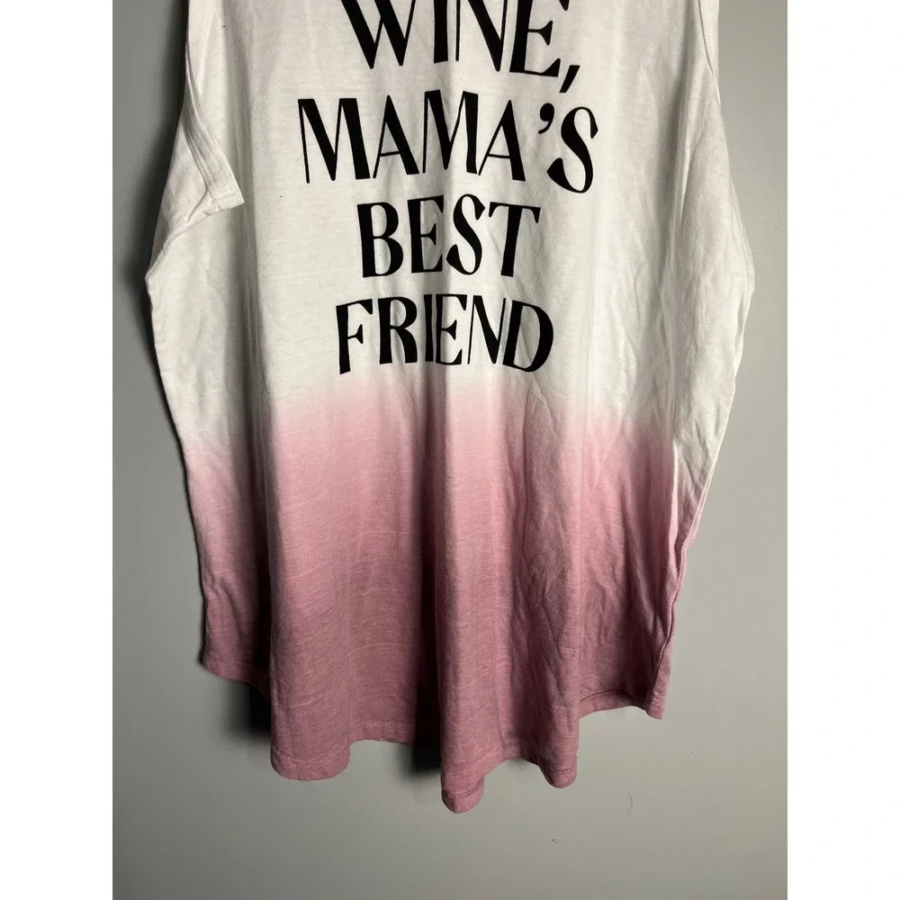 NWOT Torrid Wine Mama's Best Friend‎ Ombre Tank Top Mauve White 2X